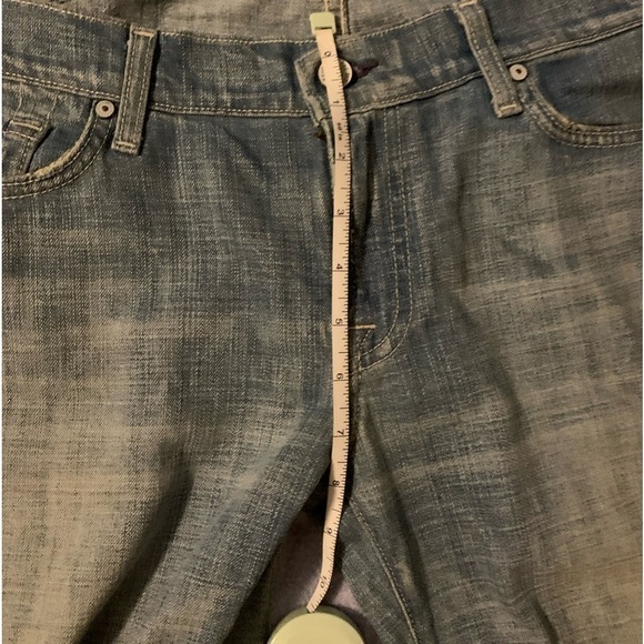 7 For All Mankind Roxy Cropped Faded Jeans Size 32 - Picture 4 of 9